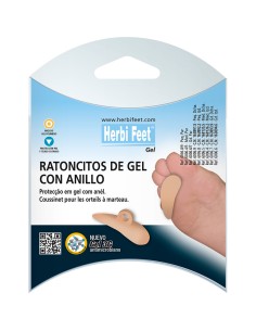Férula protectora de gel de dedos en garra o martillo con anillo "RATONCITOS" (par)