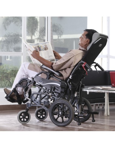 Silla de ruedas basculante de aluminio plegable Vip