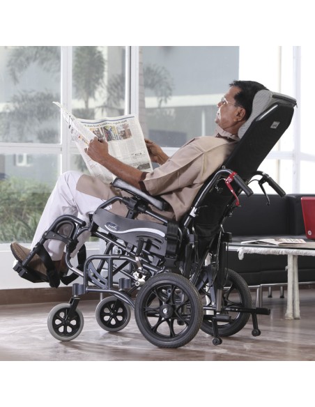 Silla de ruedas basculante de aluminio plegable Vip