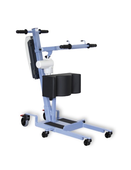 Grúa domiciliaria de bipedestación 'Way up Blue' con arnés incluido