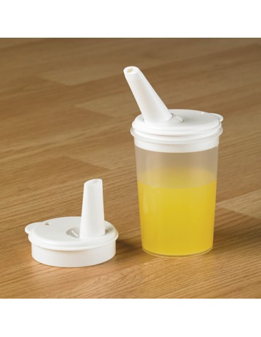 Vaso de alimentación con 2 tetinas de 4 y 8 mm