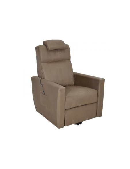 Sillón eléctrico reclinable Faro de 2 motores con reposacabezas y reposapiés