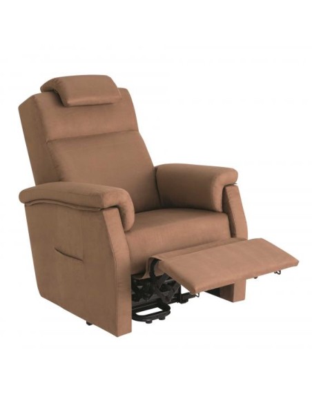Sillón eléctrico reclinable Faro de 2 motores con reposacabezas y reposapiés