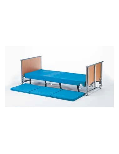 Cama electrónica articulada con elevación muy baja "Medley Ergo Low" (Incluye barandillas de madera e incorporador y somier de m