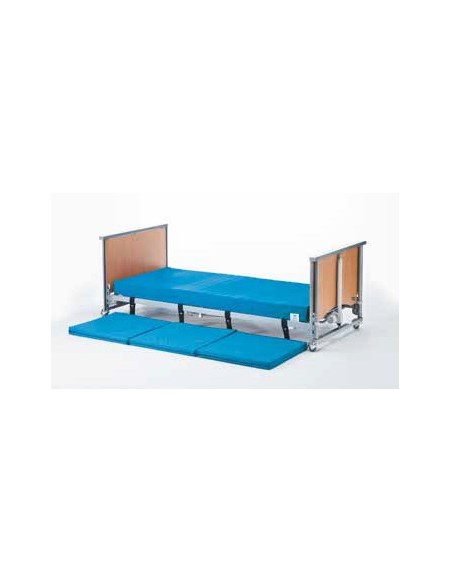 Cama electrónica articulada con elevación muy baja "Medley Ergo Low" (Incluye barandillas de madera e incorporador y somier de m