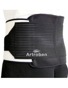 Faja lumbar reforzada anatómica negra Artroben