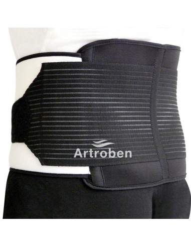 Faja lumbar reforzada anatómica negra Artroben