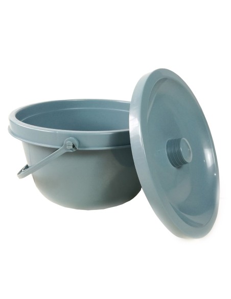 Silla con WC/inodoro, plegable, con conteras antideslizantes y reposabrazos | Arroyo