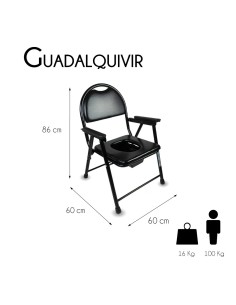 Silla con WC plegable y con reposabrazos | Guadalquivir 2