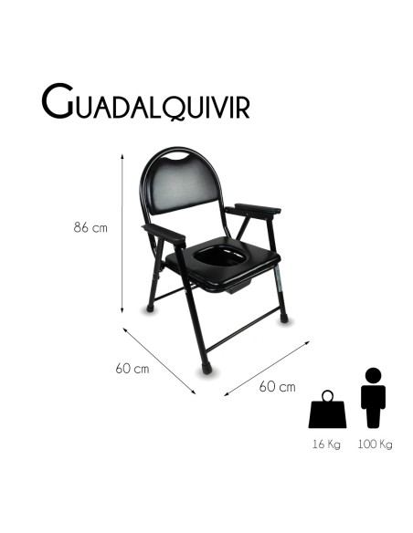 Silla con WC plegable y con reposabrazos | Guadalquivir
