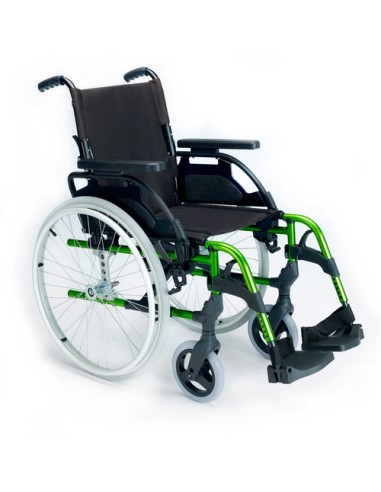 Silla de ruedas plegable Breezy Style | autopropulsable (rueda grande) | + Cojín antiescaras incluido
