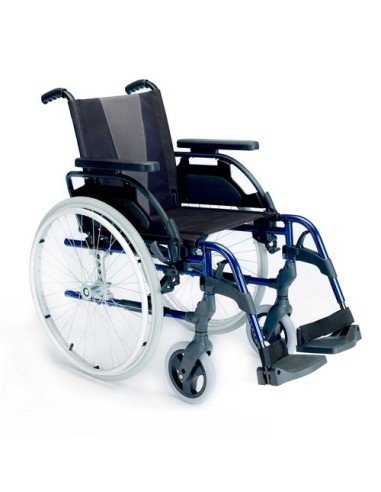 Silla de ruedas plegable Breezy Style | autopropulsable (rueda grande) | + Cojín antiescaras incluido