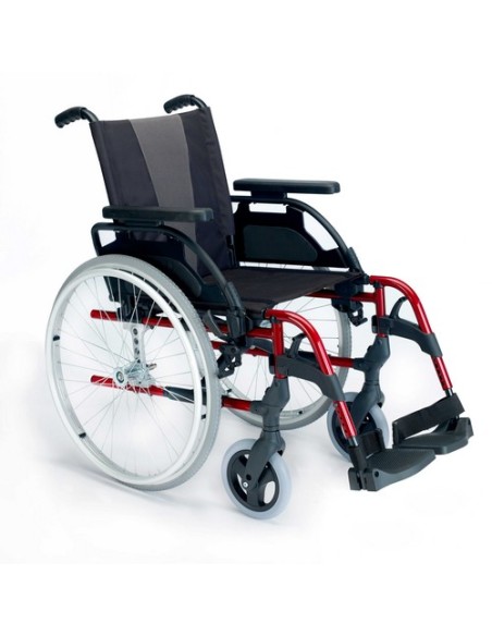 Silla de ruedas plegable Breezy Style | autopropulsable (rueda grande) | + Cojín antiescaras incluido
