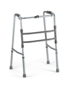 Andador caminador 2 en 1, sin ruedas, plegable y regulable de aluminio muy ligero con doble empuñadura "Foria"