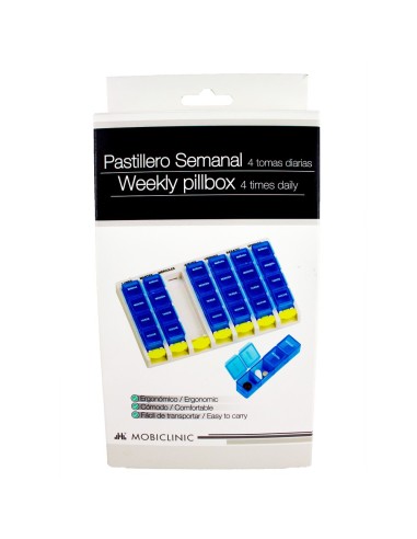 Pastillero semanal 4 tomas diarias Grande