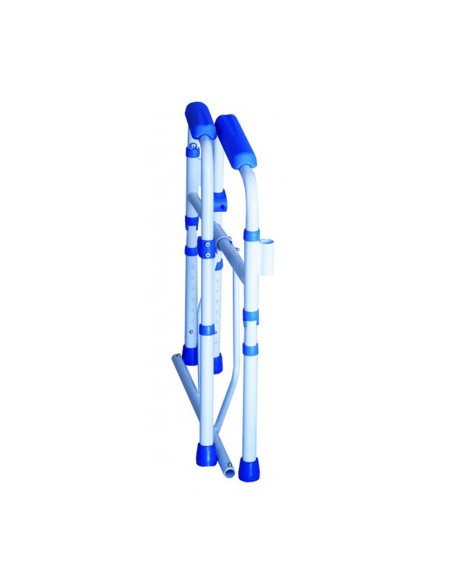 Silla plegable para el WC de aluminio 3 en 1 | Sistema antisalpicaduras | Doble cubo | Herdegen