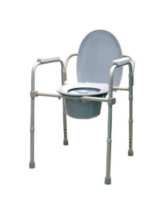 Silla de WC adaptable con tapa y reposabrazos desmontables