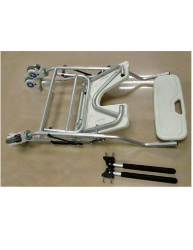 Silla de baño plegable ligera con ruedas de aluminio
