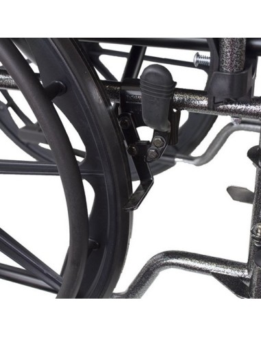 Silla de ruedas plegable de acero, autopropulsable con reposapiés y reposabrazos extraíbles | Modelo S220 Sevilla