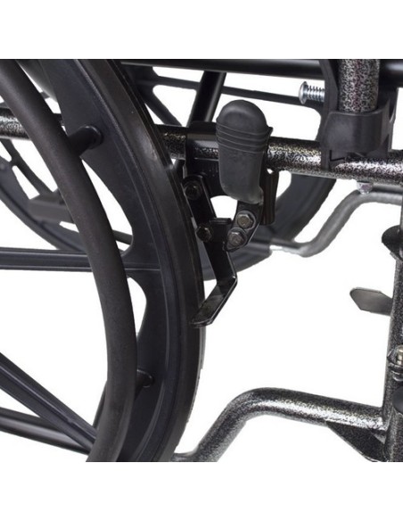 Silla de ruedas plegable de acero, autopropulsable con reposapiés y reposabrazos extraíbles | Modelo S220 Sevilla