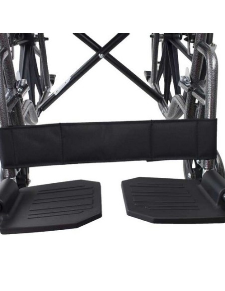 Silla de ruedas plegable de acero, autopropulsable con reposapiés y reposabrazos extraíbles | Modelo S220 Sevilla