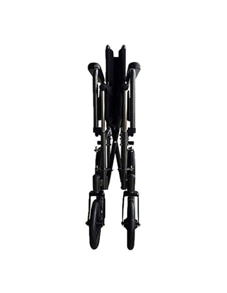 Silla de ruedas plegable de acero, autopropulsable con reposapiés y reposabrazos extraíbles | Modelo S220 Sevilla
