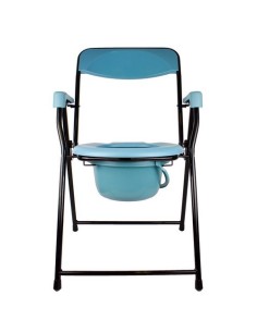 Silla con WC/inodoro plegable con asiento y reposabrazos "Mod. Timón" 2