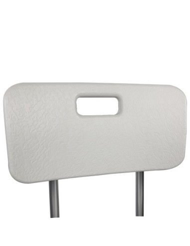 Silla de baño regulable en altura, de aluminio con respaldo | Modelo Olivo