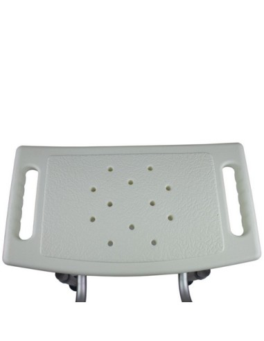 Silla de baño regulable en altura, de aluminio con respaldo | Modelo Olivo