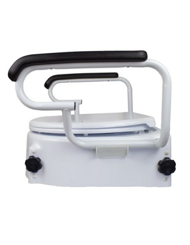 Elevador de baño con tapa de altura 17 cm con reposabrazos abatibles | Regulable e inclinable | Modelo Tajo