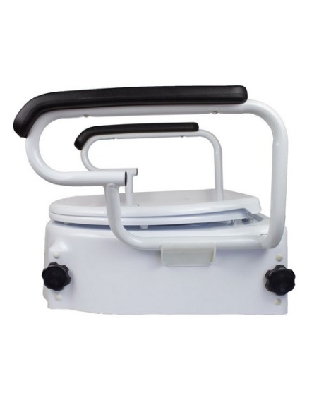 Elevador de baño con tapa de altura 17 cm con reposabrazos abatibles | Regulable e inclinable | Modelo Tajo