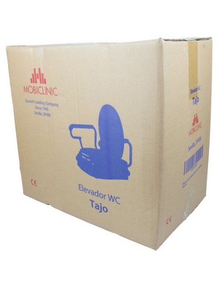 Elevador de baño con tapa de altura 17 cm con reposabrazos abatibles | Regulable e inclinable | Modelo Tajo
