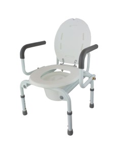 Silla con inodoro, reposabrazos abatibles y regulable en altura | Modelo Cabo