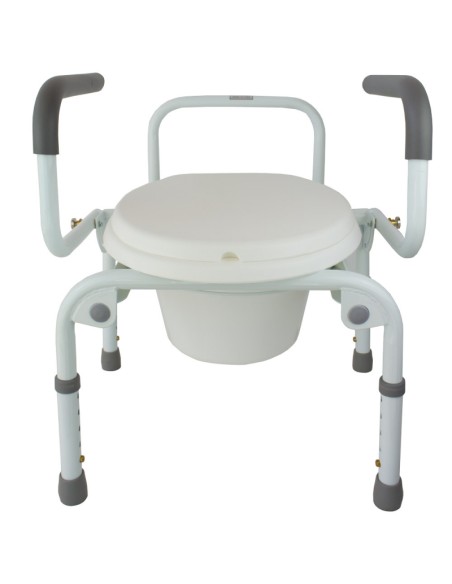 Silla con inodoro, reposabrazos abatibles y regulable en altura | Modelo Cabo