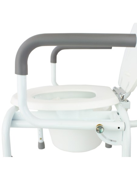 Silla con inodoro, reposabrazos abatibles y regulable en altura | Modelo Cabo