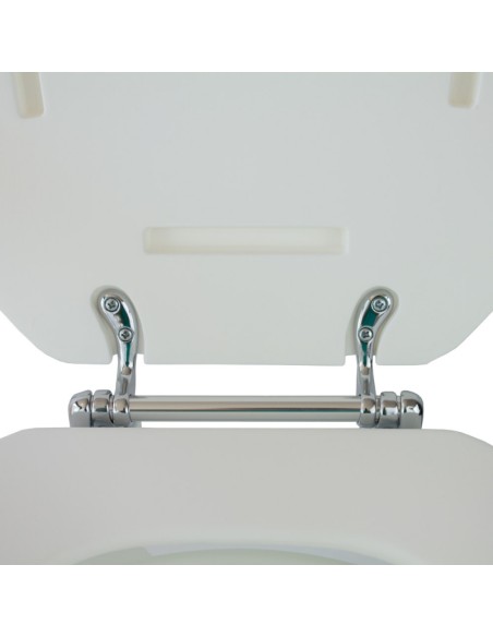Silla con inodoro, reposabrazos abatibles y regulable en altura | Modelo Cabo