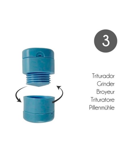 Pastillero, triturador y divisor de pastillas | 3 en 1