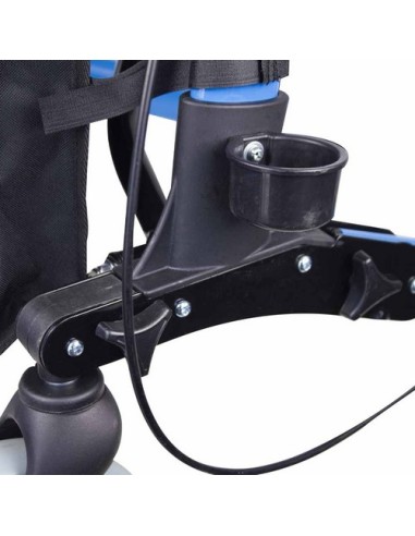 Andador Rollator de 4 ruedas plegable con cesta de tela, frenos, asiento y respaldo | Trajano