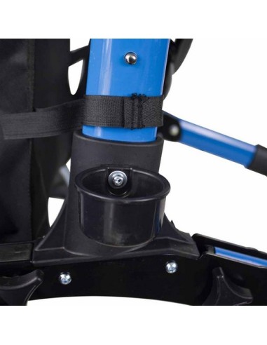 Andador Rollator de 4 ruedas plegable con cesta de tela, frenos, asiento y respaldo | Trajano
