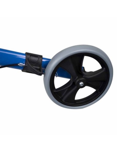 Andador Rollator de 4 ruedas plegable con cesta de tela, frenos, asiento y respaldo | Trajano