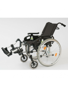 Silla de ruedas plegable con respaldo reclinable DROMOS RECLINER 600 mm (Rueda grande)