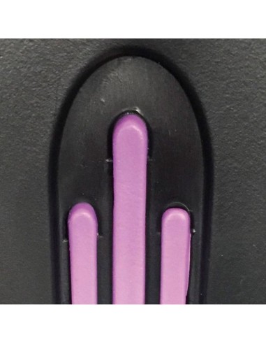 Muletas Advance 2 uds con puño anatómico de goma | Bastón canadiense ortopédico | Color morado | Aluminio, monoplástico