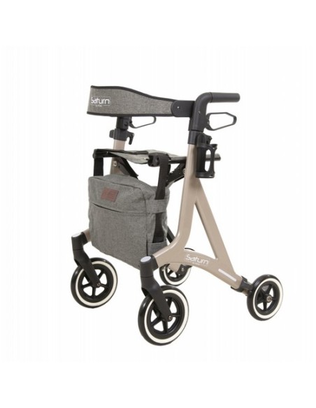 Andador Rollator Saturn con frenos de maneta | Color Champagne