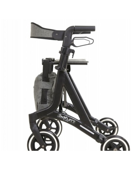 Andador Rollator Saturn con frenos de maneta | Color Negro mate