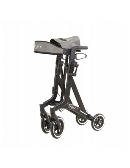 Andador Rollator Saturn con frenos de maneta | Color Negro mate