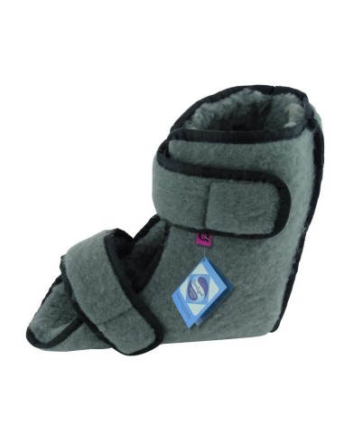 Talonera antiescaras alta de borreguito con velcro | Patuco alto "Sanitized" (ud) | Blanco, gris o azul