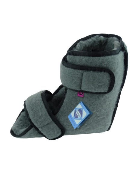 Talonera antiescaras alta de borreguito con velcro | Patuco alto "Sanitized" (ud) | Blanco, gris o azul