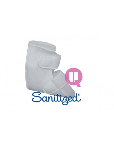 Talonera antiescaras alta de borreguito con velcro | Patuco alto "Sanitized" (ud) | Blanco, gris o azul