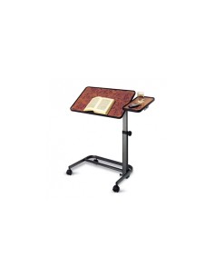 Mesa auxiliar 2 en 1 regulable e inclinable | color nogal