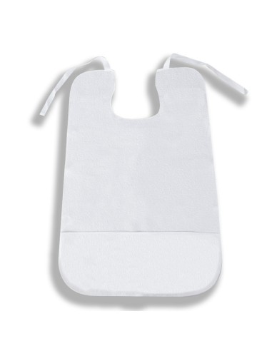 Babero para adulto | Impermeable | Rizo y reutilizable
